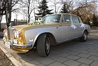 Stylowy z�oty Rolls Royce Shadow z bia�ymi sk�rami