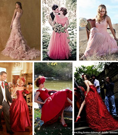 Kolorowe Suknie Ślubne