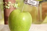 Dekoracje stołów weselnych - soczyste jabłko